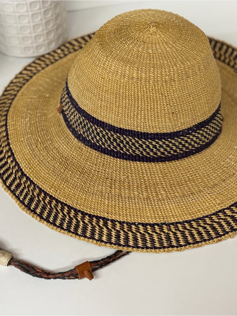 Woven Bolga Straw Sun Hat
